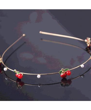 Amosfun Exquisite Cherry Headband Elegant Headdress for Birthday Parties Weddings Valentine's Day Gift and Decorations - Buy Online on GoSupps.com