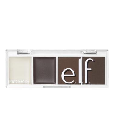 e.l.f. Bite-Size Brow, Mini Brow Quad with Ultra-Pigmented Waxes & Powders, Eyebrow Grooming & Makeup Kit, Dark Brown, 0.14 Oz - Buy Online on GoSupps.com