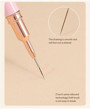 qazaa 5PCS 7/9/11/15/25mm Nail Liner Brush Set UV Gel Nail Brushes Kits French Stripe Line Painting Drawing Flower Pen Tools Easy Install D - Buy Online on GoSupps.com