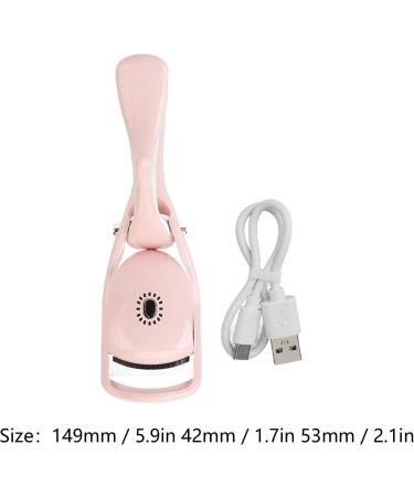 Qukaim Heated Eyelash Curlers Heated Eyelash Curlers Smart Electric 3 Temperature Settings Portable Rechargeable Eye Lashes Curling Tool Pink - Buy Online on GoSupps.com