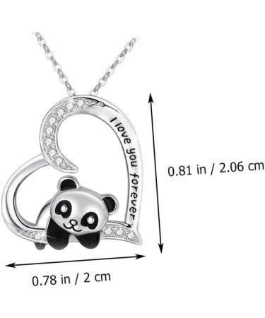 CALLARON 1pc Heart Panda Necklace Necklaces Unique Necklace Neck Chain Pendant Woman Alloy Decorate - Buy Online on GoSupps.com