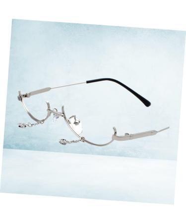 Unique Children's Sunglasses - Abaodam Retro Decorative Glasses Without Lens | Silver 13.4x13.5cm | Stylish & Fun International Shipping - Buy Online on GoSupps.com