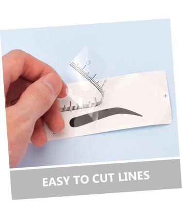 SKISUNO Eyebrow Stencil 50pcs Eyebrow Positioning Ruler Tool Stickers Eyebrow Template Eyebrow Drawing Ruler Scale Suite 18.00X3.80X0.10CM Blue - Buy Online on GoSupps.com