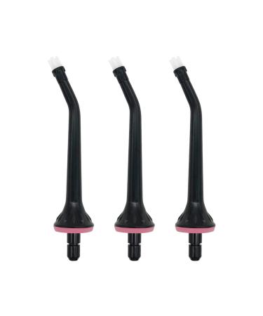 Replacement tips suitable for Nicwell water flosser jet nozzle black 3 pieces (black)