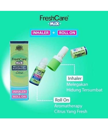 Fresh Care Mix Roll on 5ml + Inhaler 0.8ml Citrus (Pack of 1) - Buy Online on GoSupps.com