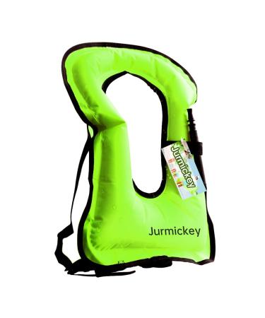 Inflatable Snorkel Vest for Adults, Snorkeling Vest for Kayaking, Buoyancy Vest Swim Jacket for Diving Safety gren