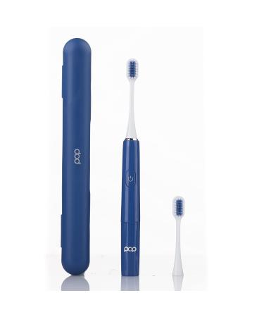 Go Plus Sonic Toothbrush by Pop Sonic with Carrying Case - The Perfect Sonic Toothbrush | Every Time. Every Where - Brilliant Blue