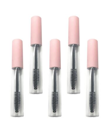 Beavorty 5pcs Mascara Tube Pink Containers Refillable Eyeliner Tube Premium Tubes Eyelash Liquid Bottle 10X1.5X1.5CM Pink