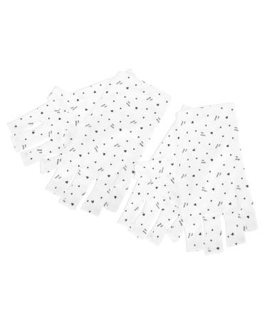 Beaupretty 2 Pairs Nail Gloves Nail Art Gel Uv Fingerless Gloves Uv Gloves Gel Nail Lamp Gloves Uv Lamp Glove for Gel Nails Protecting Fingerless Gloves Led Protector Polyester Miss 24x13cm