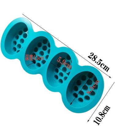 4 Cavities Ellipse Silicone Mold for DIY Handmade Soap, Candle, Pudding, Cake, Fondant, Clay - Decor Tool - Buy Online on GoSupps.com