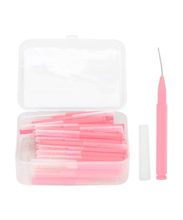 60pcs/box Interdental Brush for Braces Soft Toothpicks Dental Floss Toothpicks Cleaning Tool for Dental Floss(Pink)