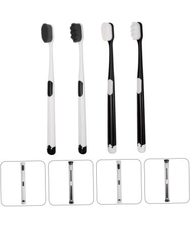 Hapinary 4-Piece Portable Toothbrush Set - Deep Cleaning Adult & Mother Toothbrushes for Healthy Gums | International Shipping Available - Buy Online on GoSupps.com