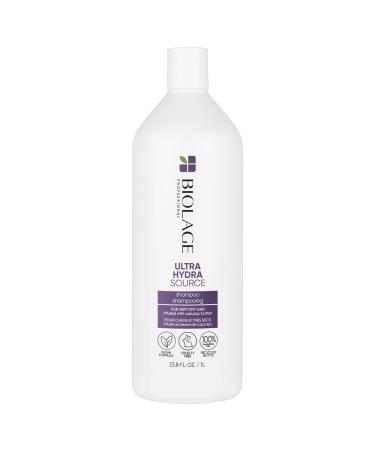 BIOLAGE Ultra Hydra Source Shampoo | Extremely Moisturizes Hair To Prevent Breakage | For Very Dry Hair | Paraben & Silicone-Free | Vegan 33.8 Fl Oz (Pack of 1)