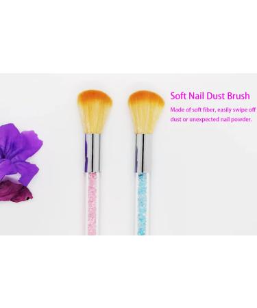 Buy 2 Pieces Nail Dust Remover Brush Set | Nail Art Stippling & Ombre Sponge Brushes | Perfect for Flawless Nail Designs - Fast International Shipping - Buy Online on GoSupps.com