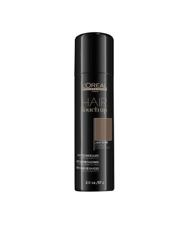 L'Oreal Professionnel Hair Root Touch Up | Root Concealer Spray | Blends and Covers Grey Hair | Temporary Hair Color for Brunettes | Light Brown, Warm Brown, Dark Brown / Black Hair | 2 Oz Light Brown 2 Ounce (Pack of 1)