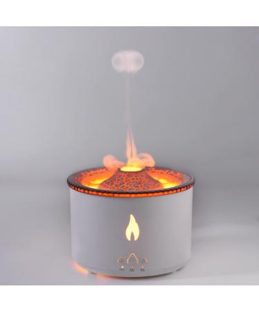SEAAN Volcano Humidifier Jellyfish Mist Flame Diffuser for Bedroom Home and Office Pulsating/Continuous Modes 360ml