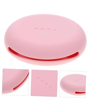 Silicone Makeup Puff Holder - Travel Cosmetic Box for Makeup Sponges (7.5x7.5x2 cm) - Pink - Buy Online on GoSupps.com