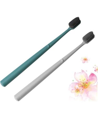 Lalafina 2-in-1 Travel Charcoal Toothbrush with Case - Soft Oral Care for Adults | One-Way Manual Toothbrush & Tongue Massager - Perfect for On-the-Go - Buy Online on GoSupps.com