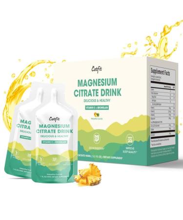 Magnesium Citrate Drink Supplement Magnesium Drink with Bromelain Vitamin Zinc and Sodium for Zzz and Gut Support 1 Count (Pack of 10)