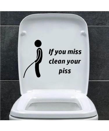 u201cToilet Seat Sticker Bathroom Wall Decal in Black - Fun and Quirky Decoru201d - Buy Online on GoSupps.com
