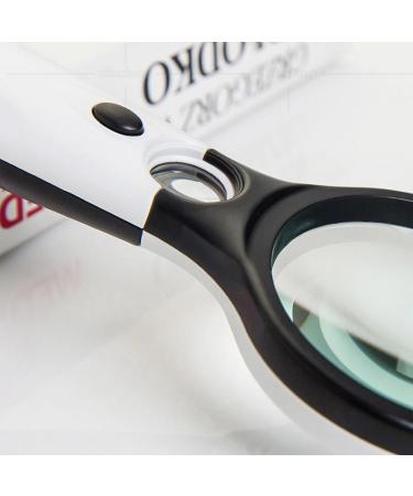 Large Magnifying Glass with Light 10X 20X 45X Handheld Illuminated Magnifier with 3 LED Lights UV Light Storage Bag Clean Cloth for Seniors Reading Inspection (White and blackmodel) - Buy Online on GoSupps.com