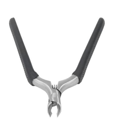 Stainless Steel Cuticle Cutter Nail Clipper Cuticle Cutter Professional Cuticle Trimmer Dead Skin Remover with Slip Resistant Handle for Precise Nail Care (Black)