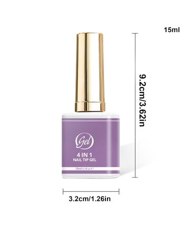 Nail Glue Gel | 15ml Long-Lasting 4-in-1 Adhesive | Gel Glue for Nail Tips | For Women Girls Teens Beginners Home Salon Party Manicure Practice Decoration - Buy Online on GoSupps.com