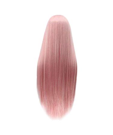 Buy Long Pink Curly Wig for Women | Brazilian Straight Hair for 50s-80s Party Style - Buy Online on GoSupps.com