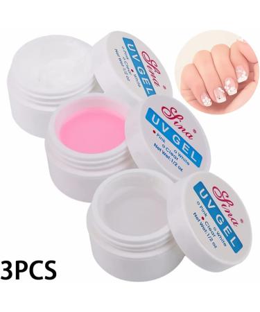 3 Colors Quick Uv Builder Gel Nail Extension Gel Nail Strengthen Uv Gel Nail Art Manicure Set Crystal Enhancement Gel For Professional Or Beginner 3PCS - Buy Online on GoSupps.com