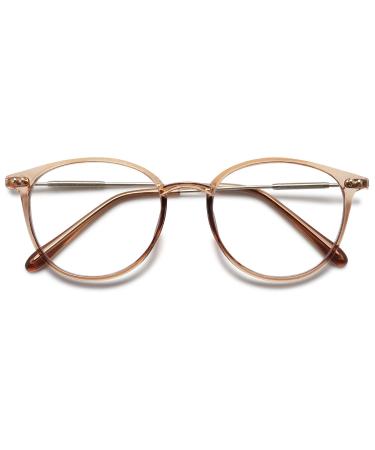 Vevesmundo anti blue light reading glasses modern horn glasses blue light filter visual aid reading help glasses men 1 piece brown anti-blue light 1.5 x