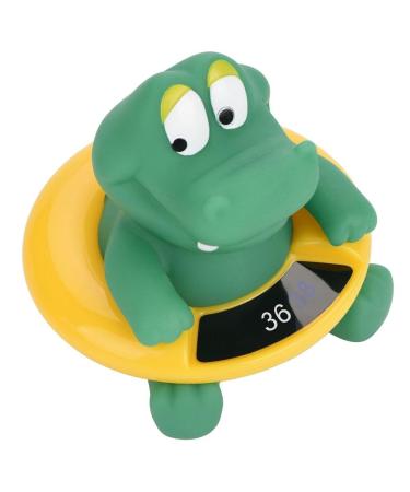 Baby Bath Thermometer - LED Temperature Display Floating Cute Animal Toy (Green Alligator) - Buy Online on GoSupps.com