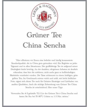  Lerbs & Hagedorn Lerbs & Hagedorn China Sencha Green Tea | Extremely Light and Soft Delicious Note 1 kg (approx 81 Liters) Green-Yellow Cup - Buy Online on GoSupps.com