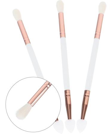 VINTORKY 3pcs Eye Shadow Brush Eyeshadow Eyebrow Brush Dual-headed Eyeshadow Brush Portable Eye Wooden Handle - Buy Online on GoSupps.com