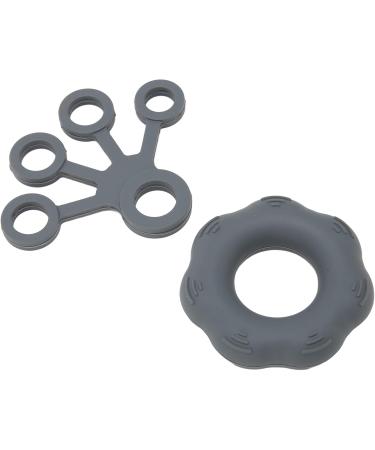 Finger Exerciser Reduce Stiffness Washable Hand Grip Strengthener Soft Portable Silicone Flexible Skin Friendly for Weak Hands Dark Grey - Buy Online on GoSupps.com