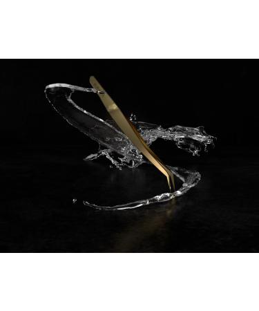 Professional Stainless Steel Tweezers Eyelash Tweezers Professional Original Vetus Multifunctional Tweezers MSC-19 by Imperial Lash ltd (Gold)