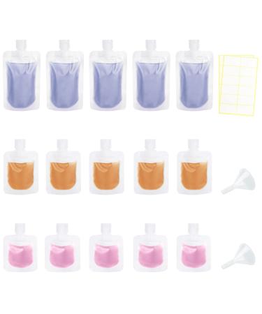 Mulaibdin 15 pieces of travel bottles for filling travel bottles Set 30/50/100ml squeezing skills for self -filling Travel Bottles for Toiletries Travel Gadgets Aircraft travel container for shampoo - Buy Online on GoSupps.com
