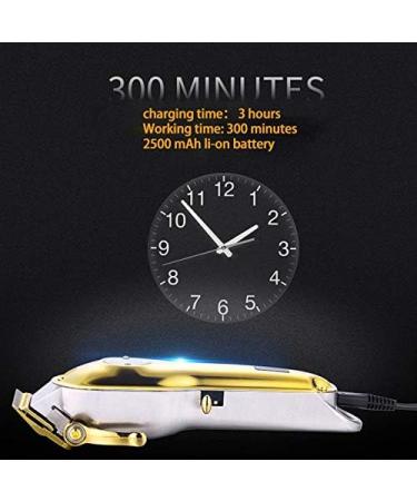 Full Metal Professional Hair Clipper - Cordless LCD Gold & Silver Electric Hairdresser Clipper for International Shipping - Buy Online on GoSupps.com