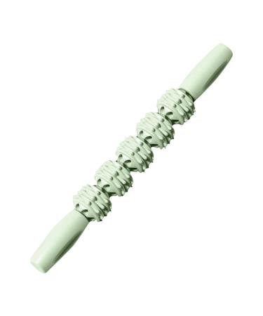 Massage roller muscle roller stick - ultraportable massage device deep massage role for trigger points - relief sore muscles - physiotherapy (green)