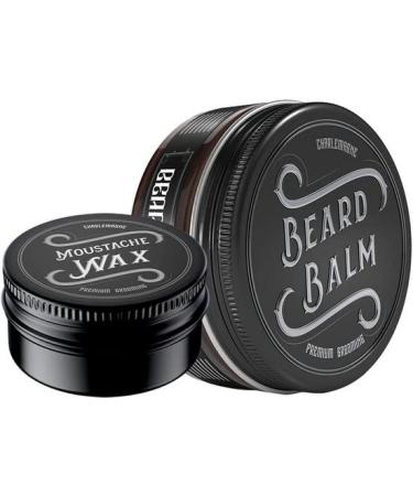 Charlemagne Bartpflege Set - consisting of beard balm and mousthache wax - beard care set for men of high quality - Bart care set men - gifts for men/gift set men beard care products