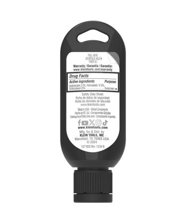 Klein Tools SPF50LOT15 Sunscreen Lotion SPF 50 120-Minute Water-Resistant Broad Spectrum UVA/UVB Sun Protection Non-Greasy 1.5-Ounce Tube 12-Pack - Buy Online on GoSupps.com