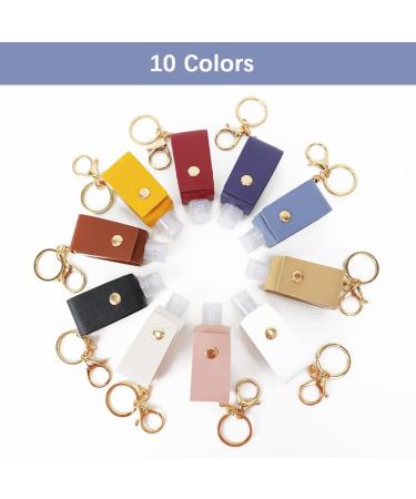 10-Piece Travel Bottles Set - BPA-Free Squeeze Keychain Bottles for Hand Soap & Sanitizer | Perfect Travel Gadgets | 30ml Outdoor Essentials - Buy Online on GoSupps.com