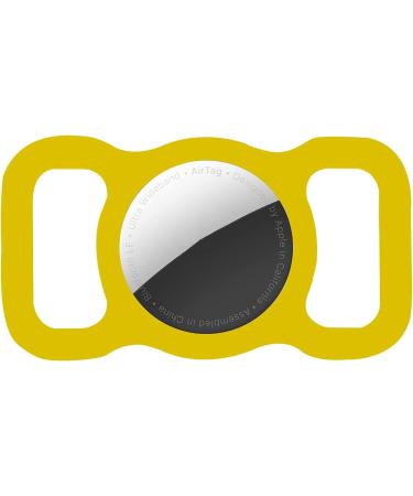 Buy PKQtop Protective Cover for Apple Airtag - Silicone Case for Dog Collars & School Bags - Anti-Lost Locator in Yellow - Buy Online on GoSupps.com