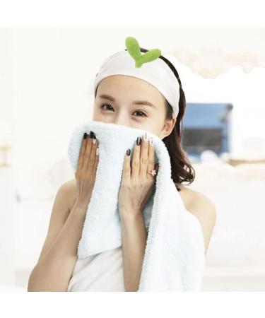 Makeup Headband Elastic Sprout Head Wraps Face Washing Hair Bands White shower head wraps - Buy Online on GoSupps.com