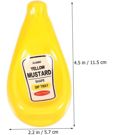 HOMSFOU 2 Pcs Soy Sauce Dish Condiment Bowl Ceramic Jewelry Dish Asian Sauce Bowls Condiment Bowls Ceramic Sauce Bowl Fork Stand Ceramics Ceramic Plate Modeling Dinner Party Yellowx2pcs 11.5X5.7X2.7CMx2pcs - Buy Online on GoSupps.com