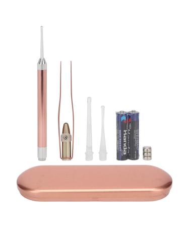 Ear Wax Remover with Light Aluminium Alloy Earpick Set with Tweezers and Storage Box Luminous Ear Cleaning Tool Ear Pick Cleaner Kit for Men Women