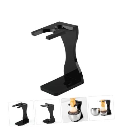 Premium Beard Brush Holder & Shave Brush Organizer - Electric Shaver Storage Rack & Razor Stand for Men | Acrylic Shaving Base - Buy Online on GoSupps.com