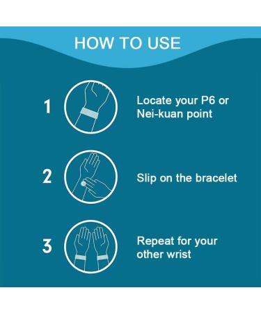 KOHEEL Acupressure Wristband for Motion Sickness Relief - 4 Pack Black Anti-Nausea Bands for Morning Sickness, Sea and Car Travel - Pregnancy Safe - Buy Online on GoSupps.com