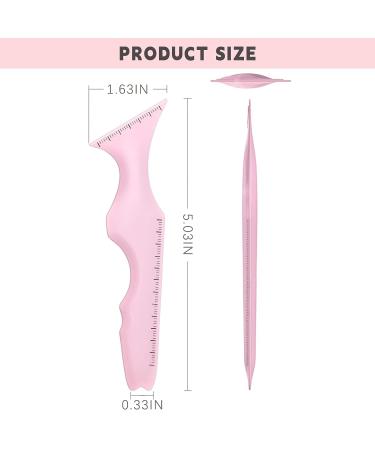 HOSAILY 5-in-1 Eyeliner Stencils - Multi-Purpose Silicone Makeup Tool for Winged Eyeliner, Defined Eyebrow, Eyelash, Face Contour, and Lip Line - Pink - Buy Online on GoSupps.com