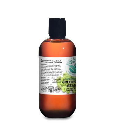 Organic Green Coffee Bean Oil 8 oz - Cold-Pressed, Unrefined, 100% Pure - Antioxidant-Rich Natural Moisturizer for Face and Body - Buy Online on GoSupps.com