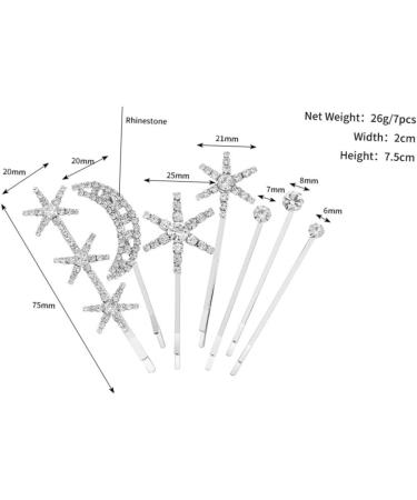 Ipetboom 3 Sets Fringe Bobby Pin Girls Hair Barrettes Star Hair Clip Wedding Hair Accessories for Women Rhinestone Barrettes Women Hair Accessories Headgear Rhinestones Alloy - Buy Online on GoSupps.com